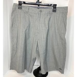 ONeill Mens Shorts Size 34 Mid Rise Flat Front Gray Chino